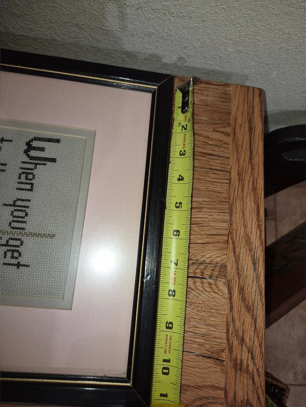 Framed Vintage Cross-Stitch artwork likely titled "Rupert" - Picture 4 of 4
